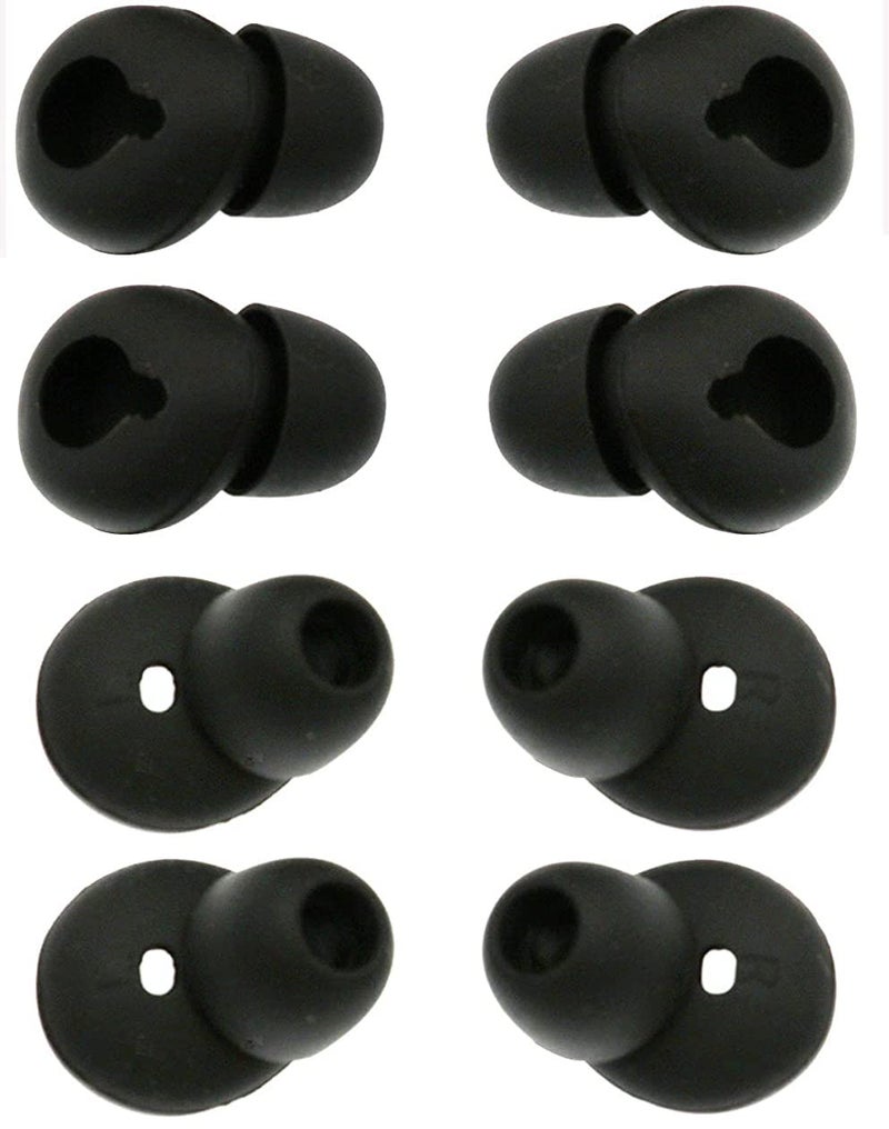 ALXCD Ear Tip for Gear Circle SM-R130, 4 Pairs Anti-Slip Durable Silicone Replacement Ear Tip Eargels, Fit for Samsung Gear Circle Bluetooth Earphone SM-R130 (4 Pair)[Black] - Image 1